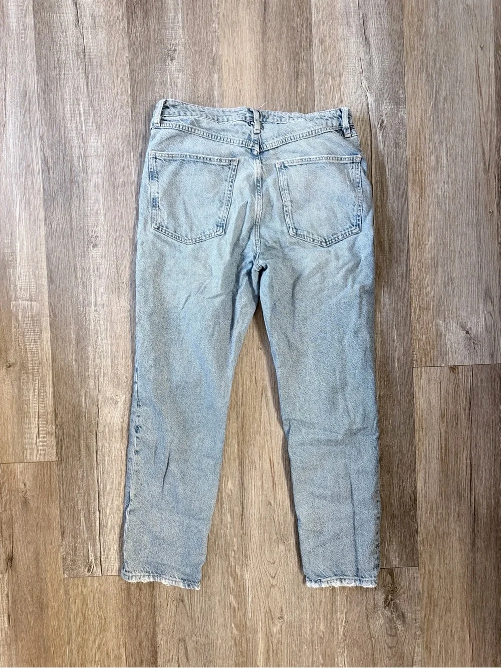 FREE PEOPLE Light Blue Women’s High-Rise Button-Fly Jeans